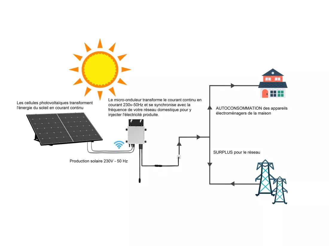 Kit 2 panneaux solaires Plug and Play - 850 W - LUMINOSER
