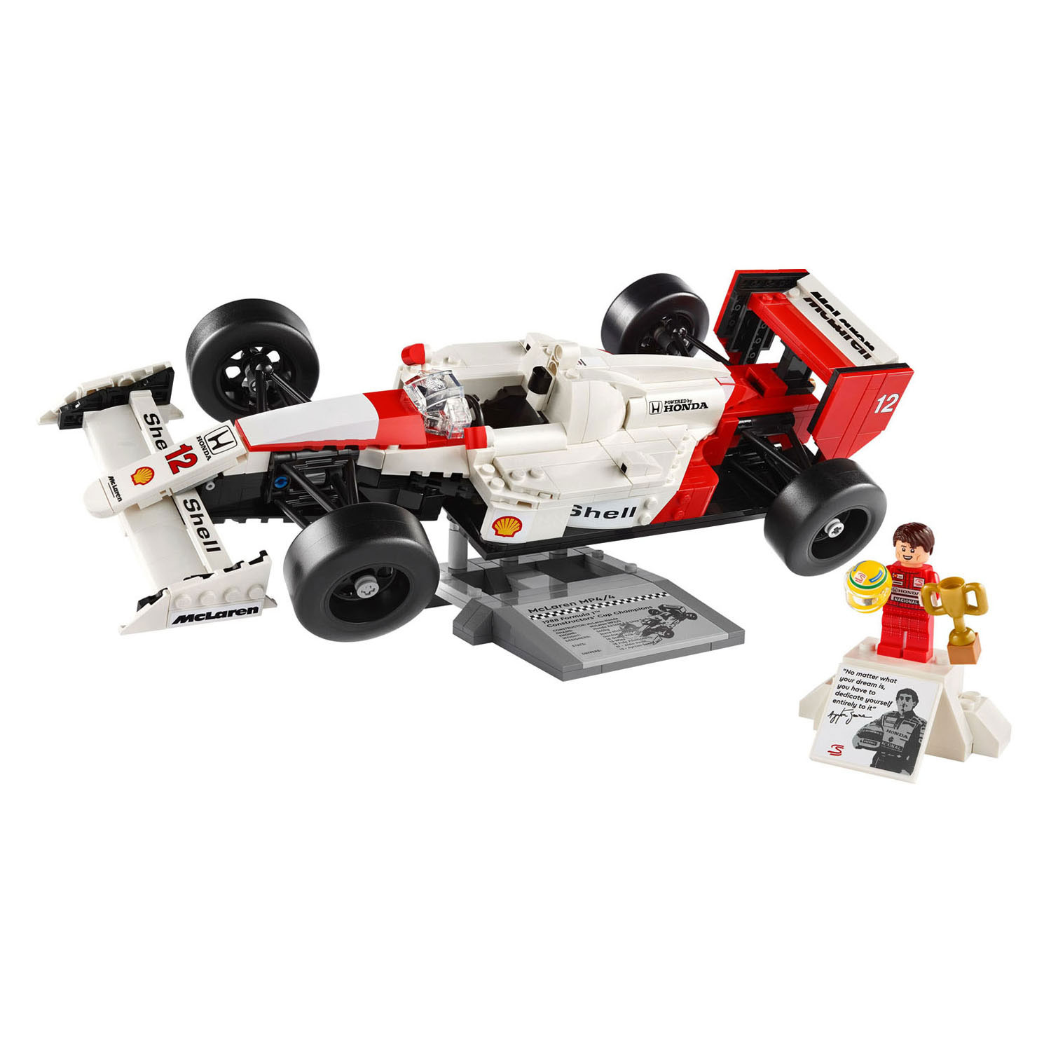 LEGO ICONS 10330 McLaren MP4/4 en Ayrton Senna