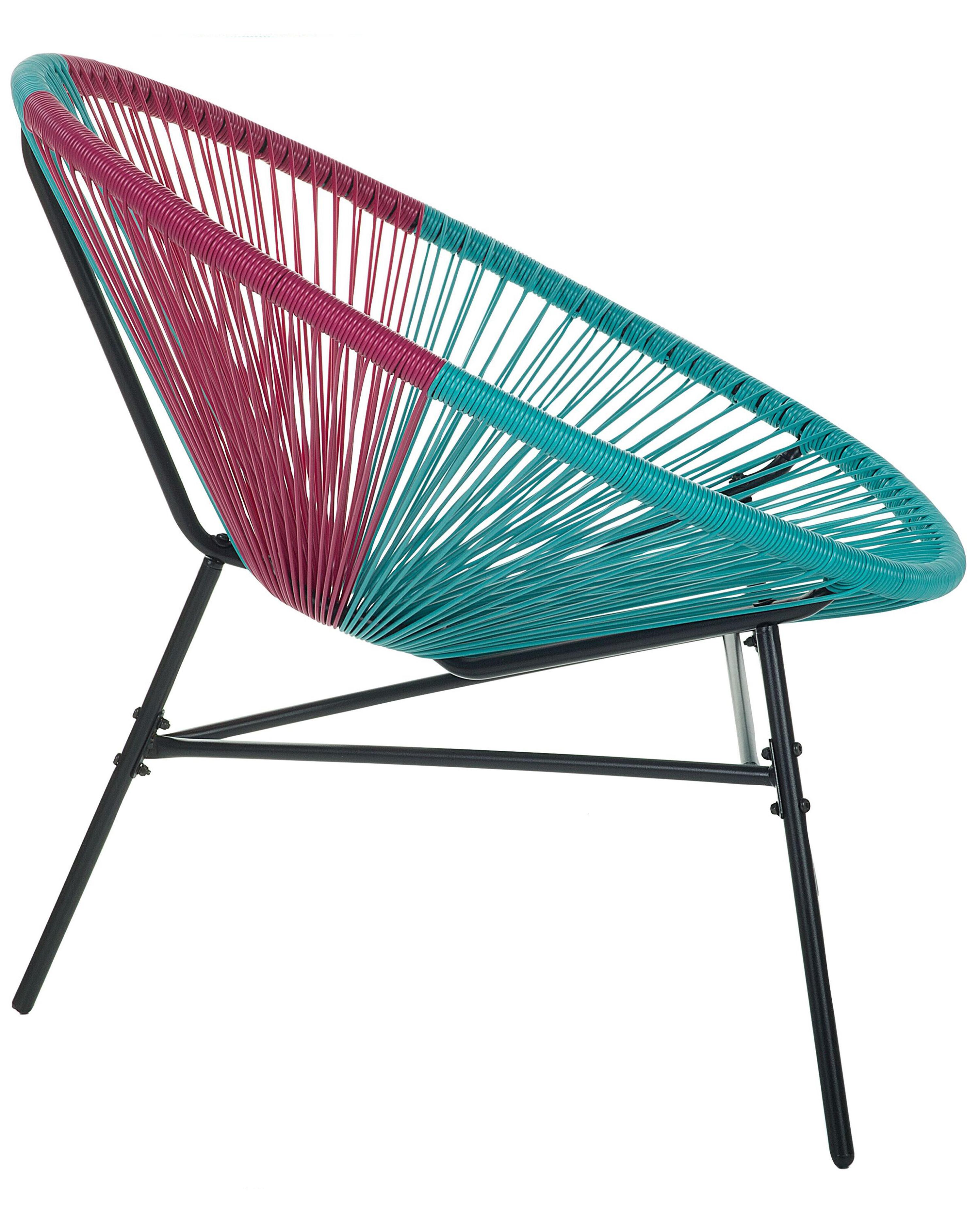 Tuinstoel ACAPULCO PE rotan Turquoise