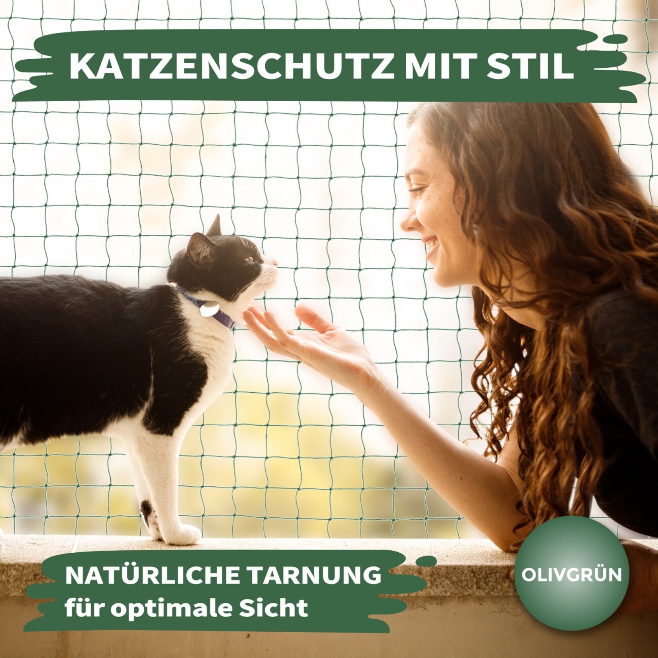 WOOWOOD Katzennetz Balkon ohne Bohren 6 m, 3 m
