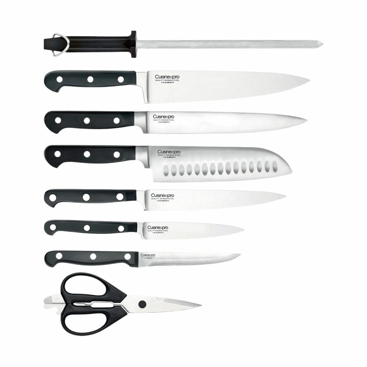 THE CUSTOM CHEF™ Sabre™ Knivblok - 9 dele