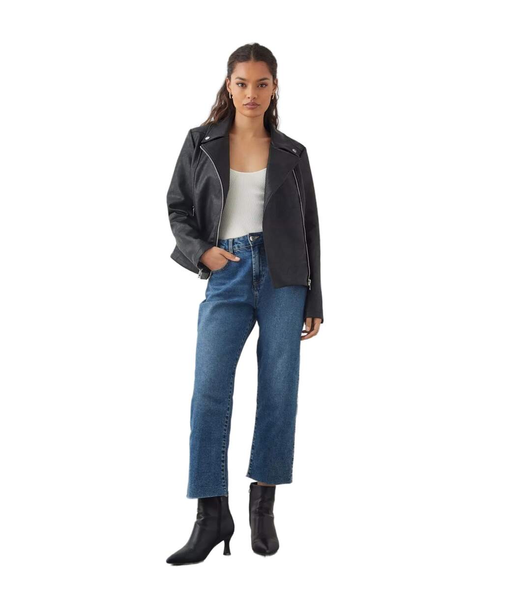 Dorothy Perkins - Veste motard - Femme (Noir) - UTDP1651