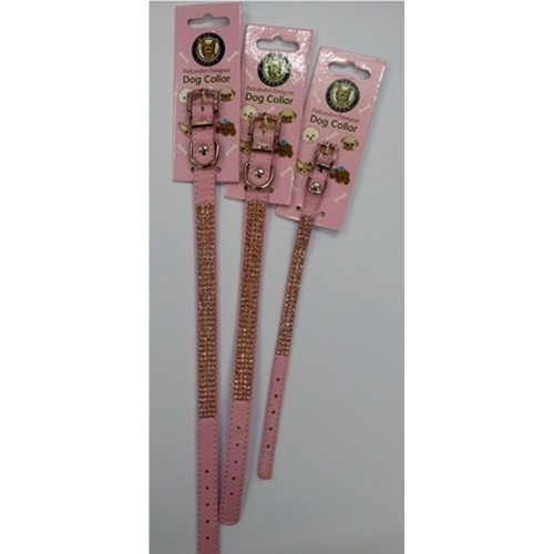 Coleira rosa para cachorro