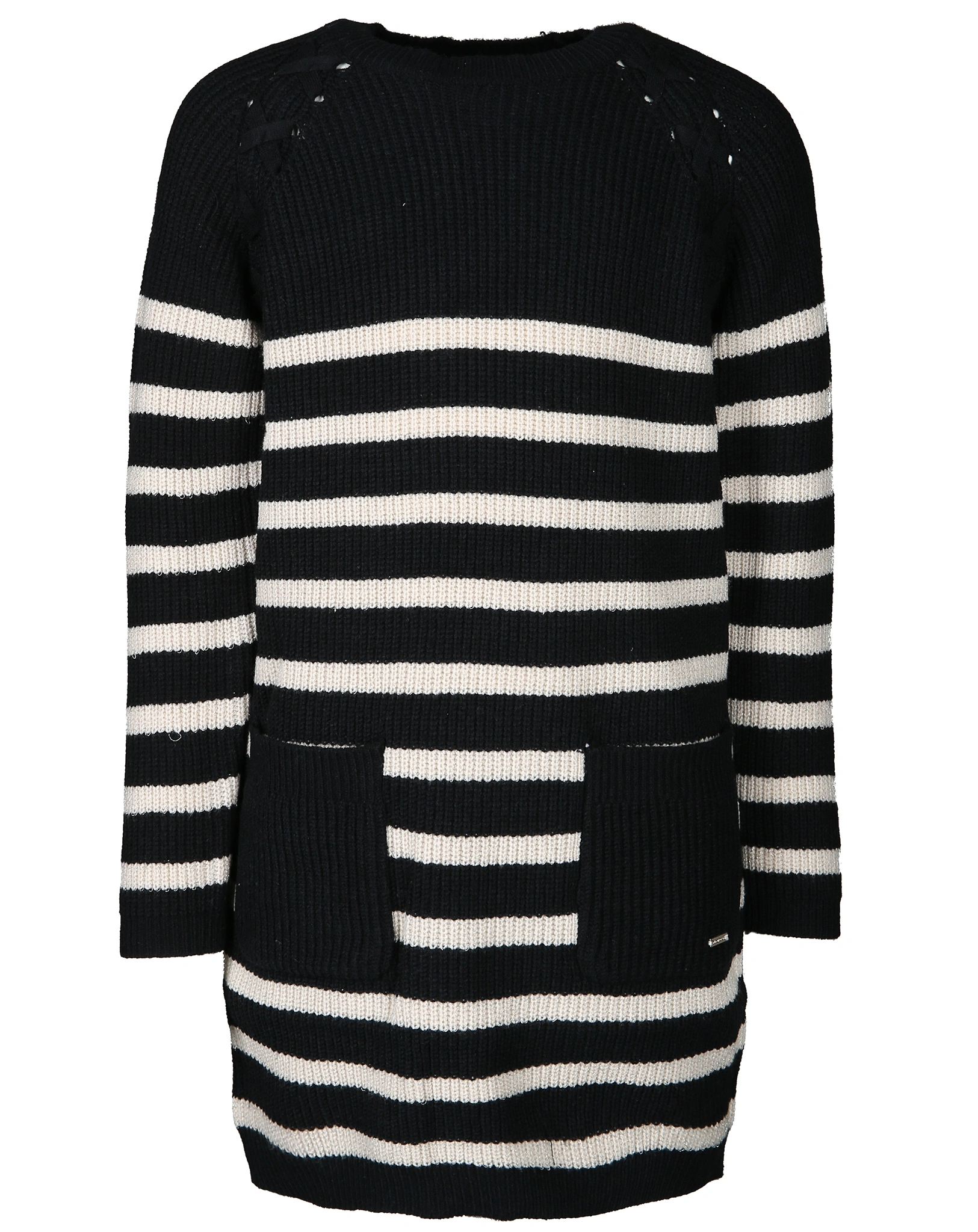 Strick-Kleid STRIPES in schwarz/weiß