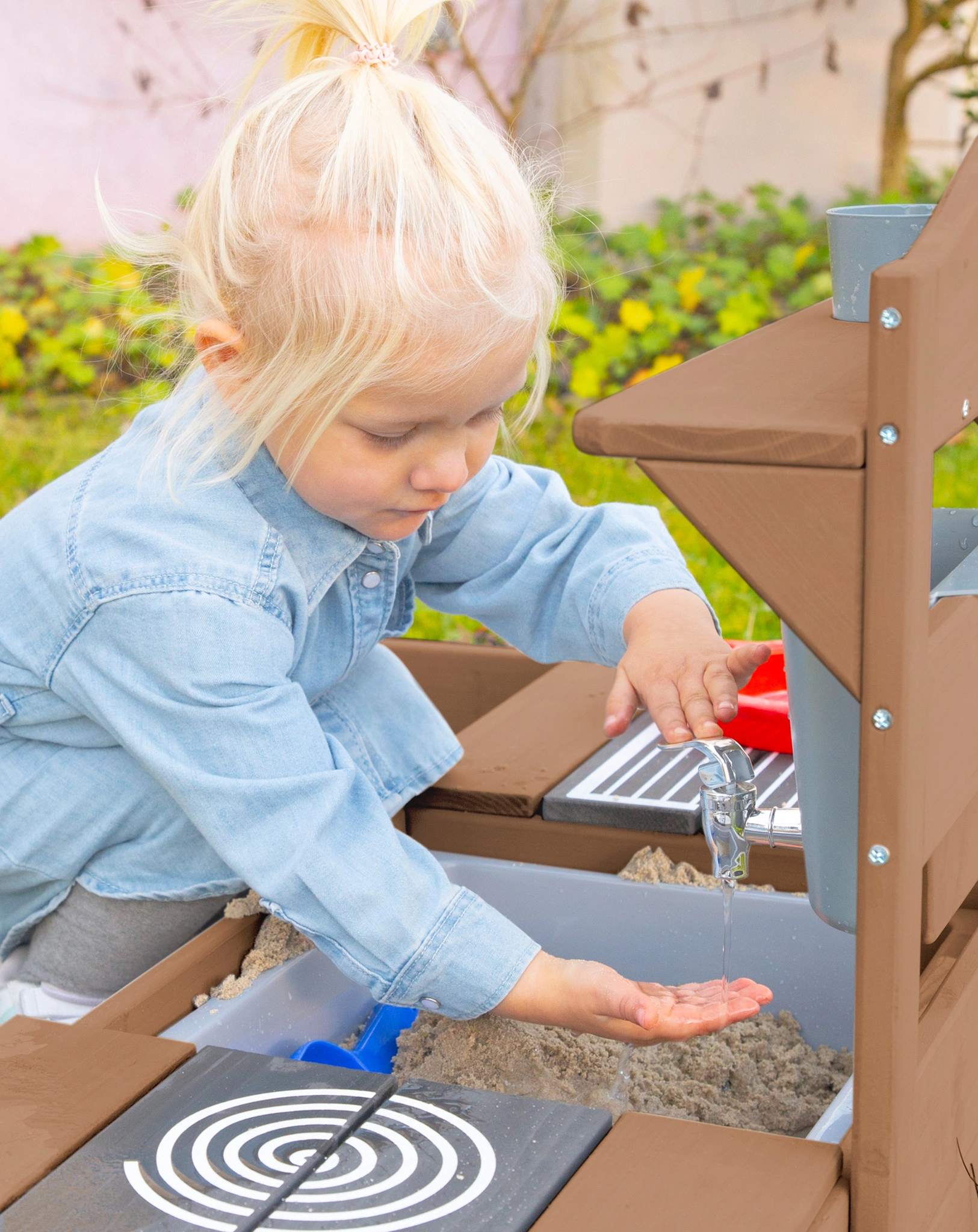Kinder Matschküche zum Hängen II (Farbe: teak)