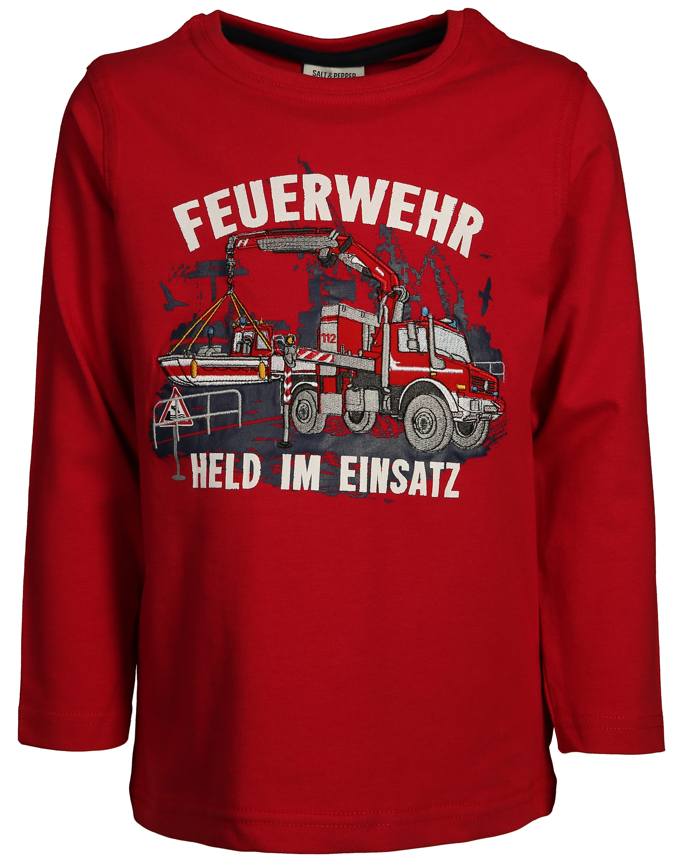 Langarmshirt HELD IM EINSATZ in fire red