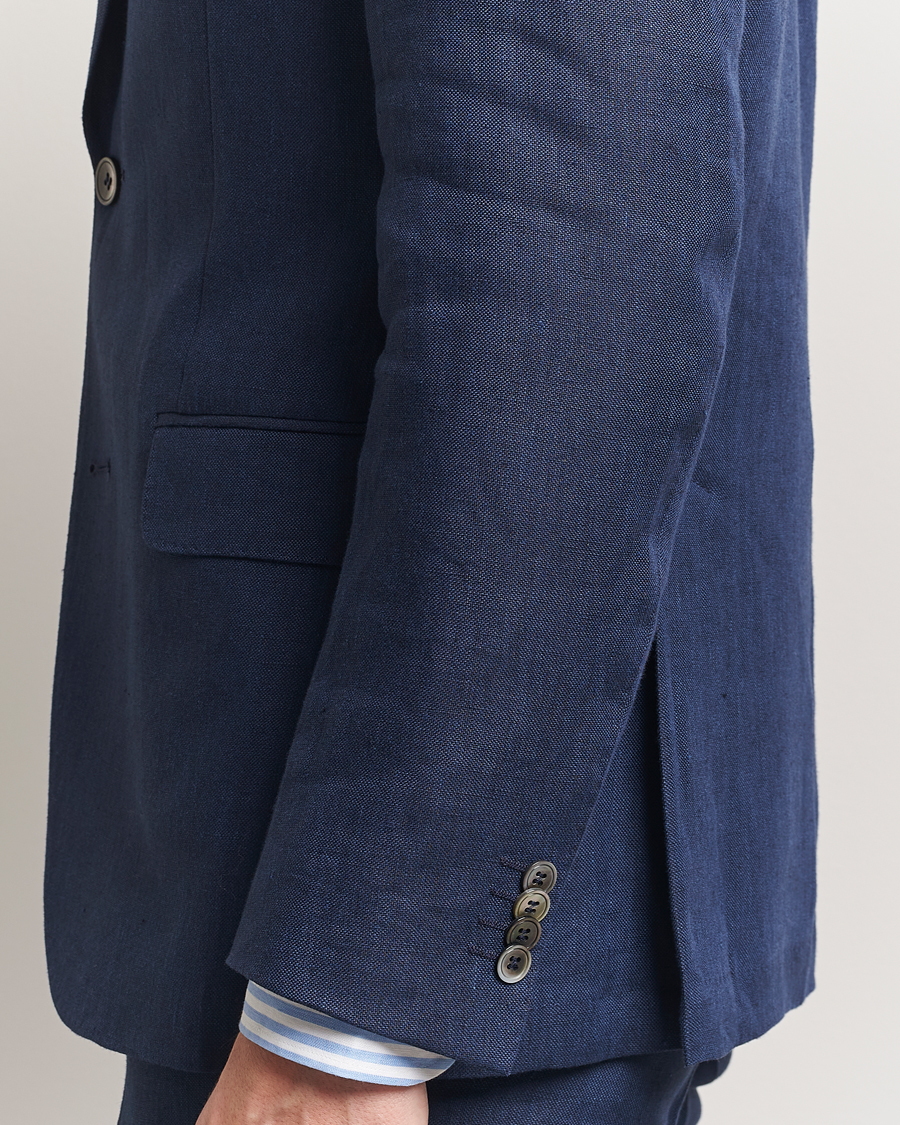 Oscar Jacobson Ferry Soft Linen Blazer Navy