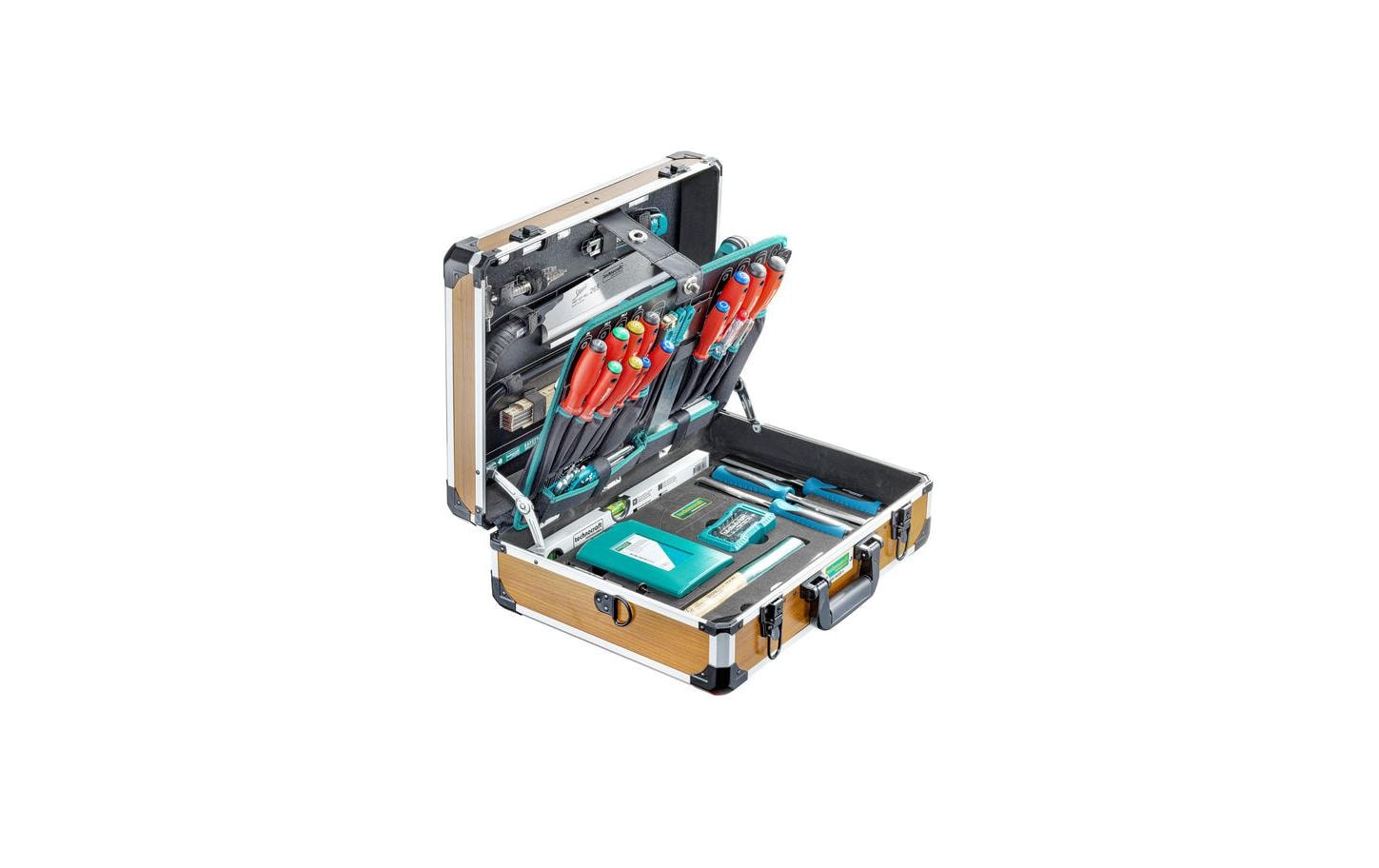 Werkzeugkoffer Pro Wood 4 126-teilig<br>Alu-Werkzeugkoffer mit Grundausstattung für Schreiner