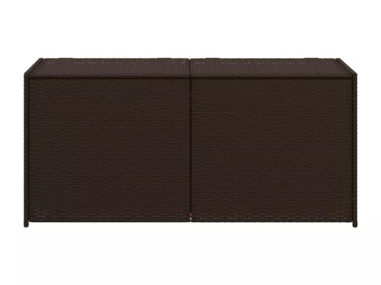 Boîte de rangement de jardin marron 283L résine tressée