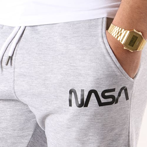Short Jogging Worm Logo Gris Chiné