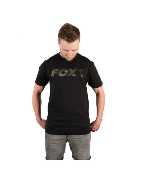 Fox Black  \/ Camo Print  T - Shirts - Xxxl