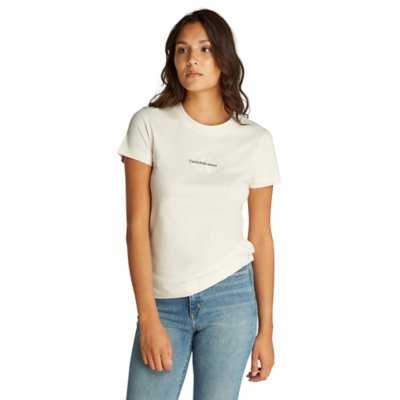 Tee-shirt à manches courtes femme Monologo Slim CALVIN KLEIN