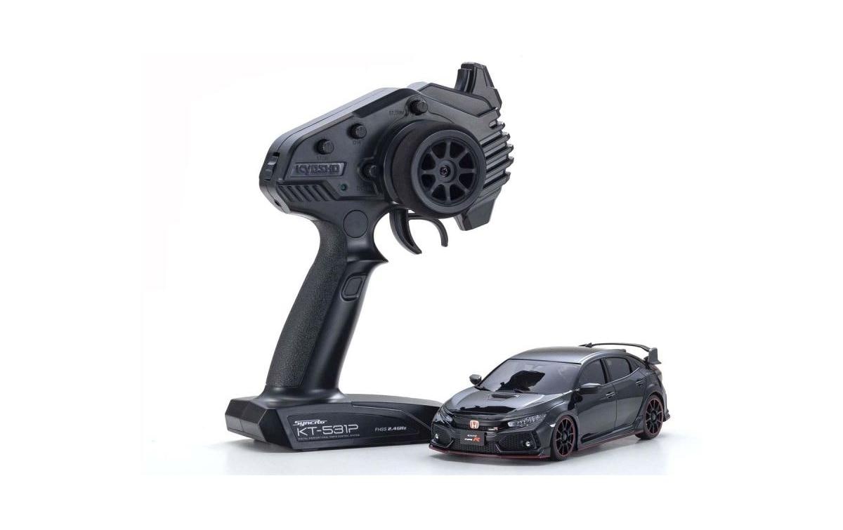 Mini-Z MA-020 Honda Civic Type-R, Schwarz 1:27, Readyset<br>AWD Mini-Z Modell mit Drift-Reifen im Readyset