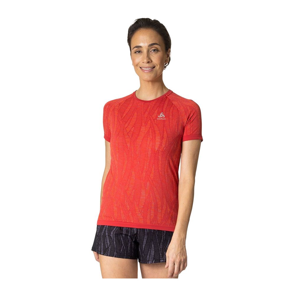 Odlo ZEROWEIGHT CERAMICOOL - Maillot Femme american beauty space dye