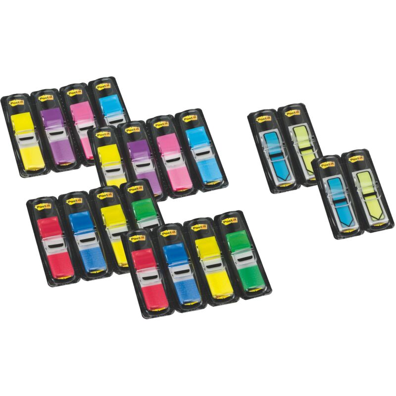 Pack de 16 x 35 marque-pages repositionnables étroits + 4 x 24 forme flèches offerts