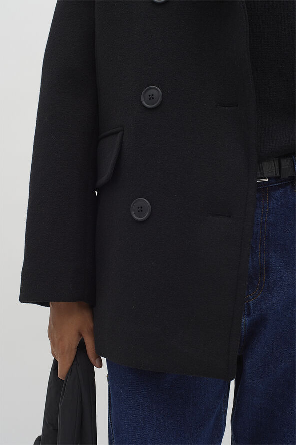 InWear PerryIW Sailor Uldfrakke Black