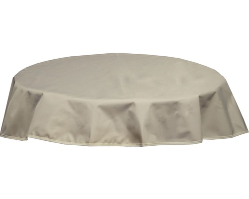 Tafelkleed Ø 120 cm polyester rond beige