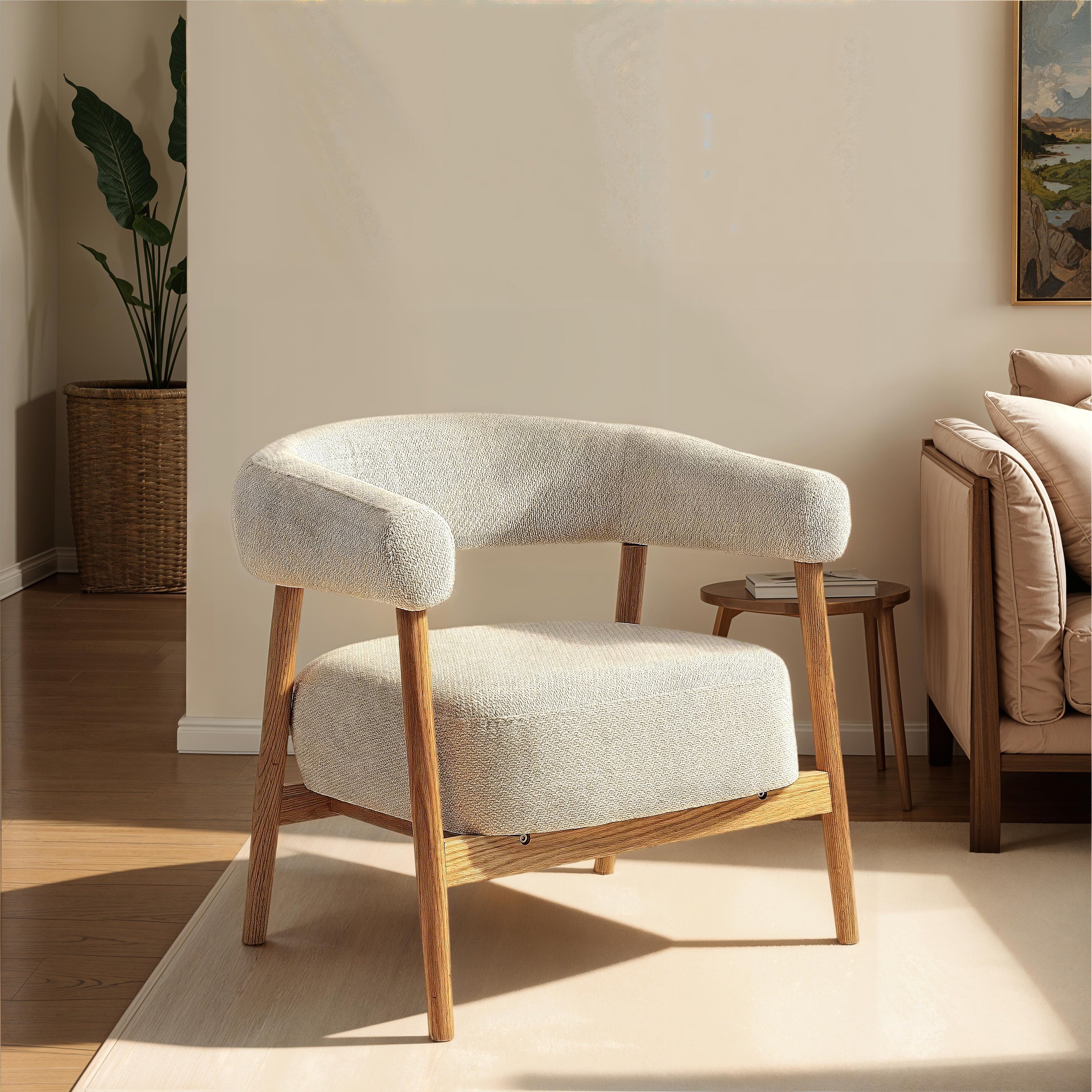 by fonQ Sora Fauteuil - CrÃ¨me / Eiken