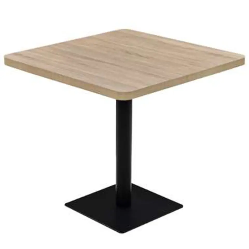 vidaXL - Eetkamertafel - Beige - MDF - 80 x 80 x 75 cm