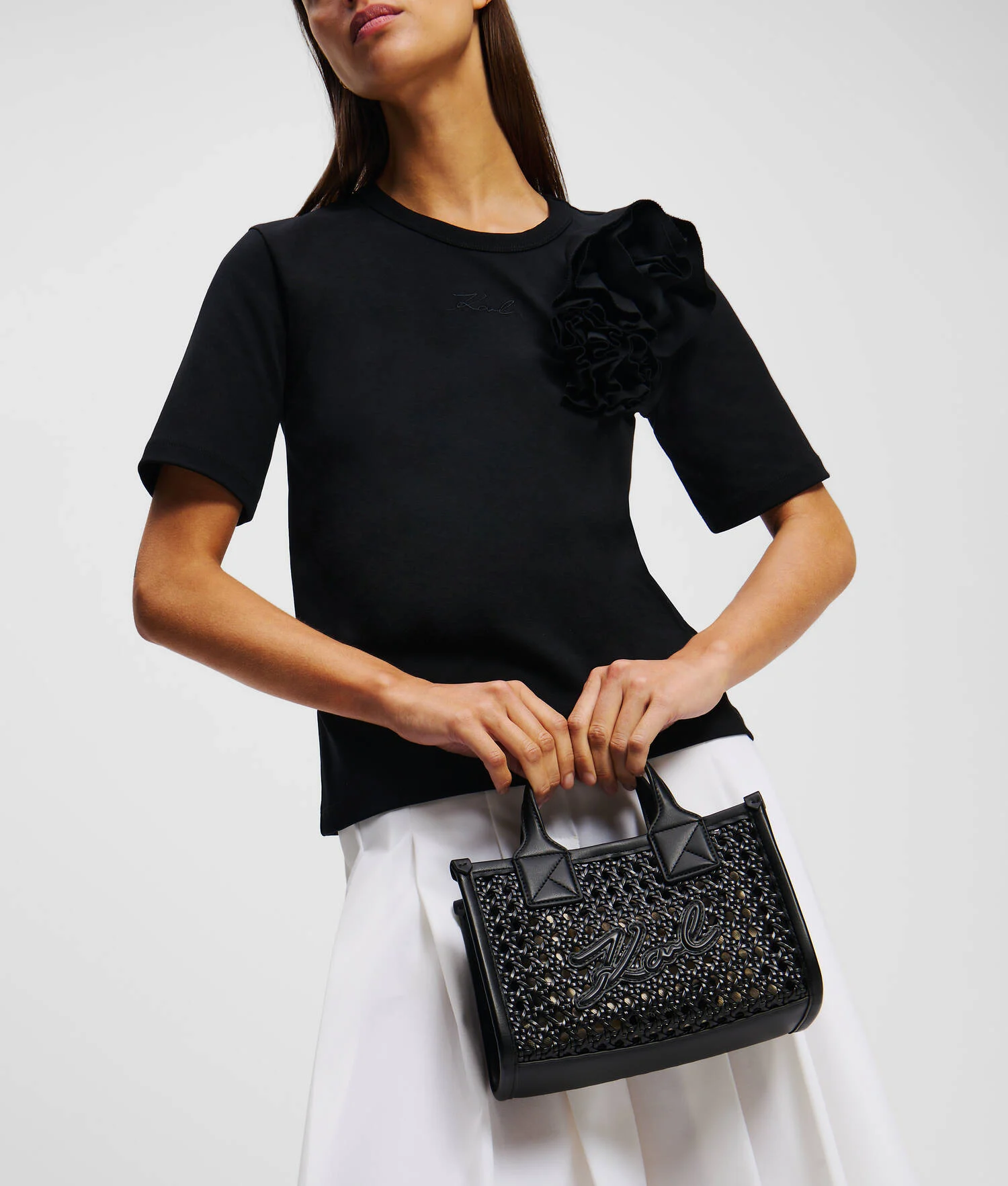 PETIT SAC CABAS K/SKUARE - Noir-Nickel