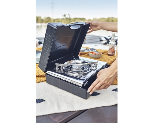 Enders Gas Grill Tafelgrill Cartridge Kookplaat Nelson 1 Brander Roestvrij Staal