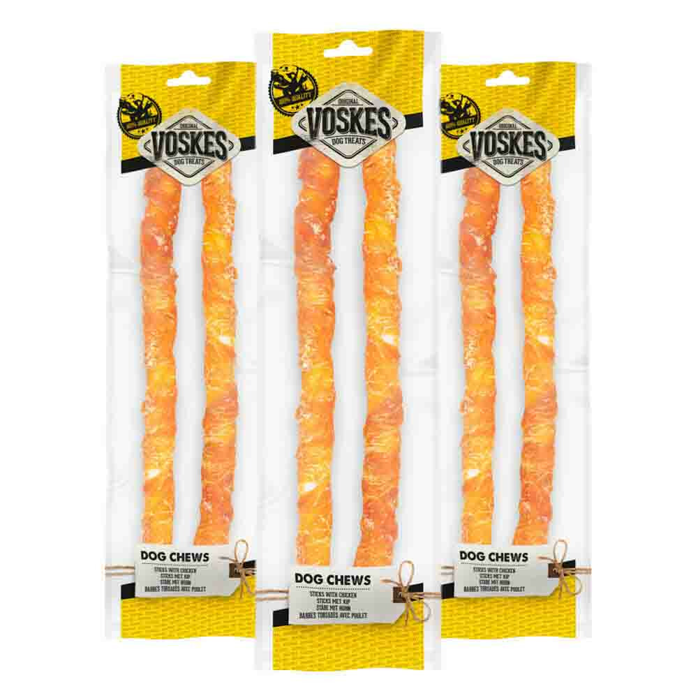 3x Voskes Stick Met Kip 40 cm2 stuks