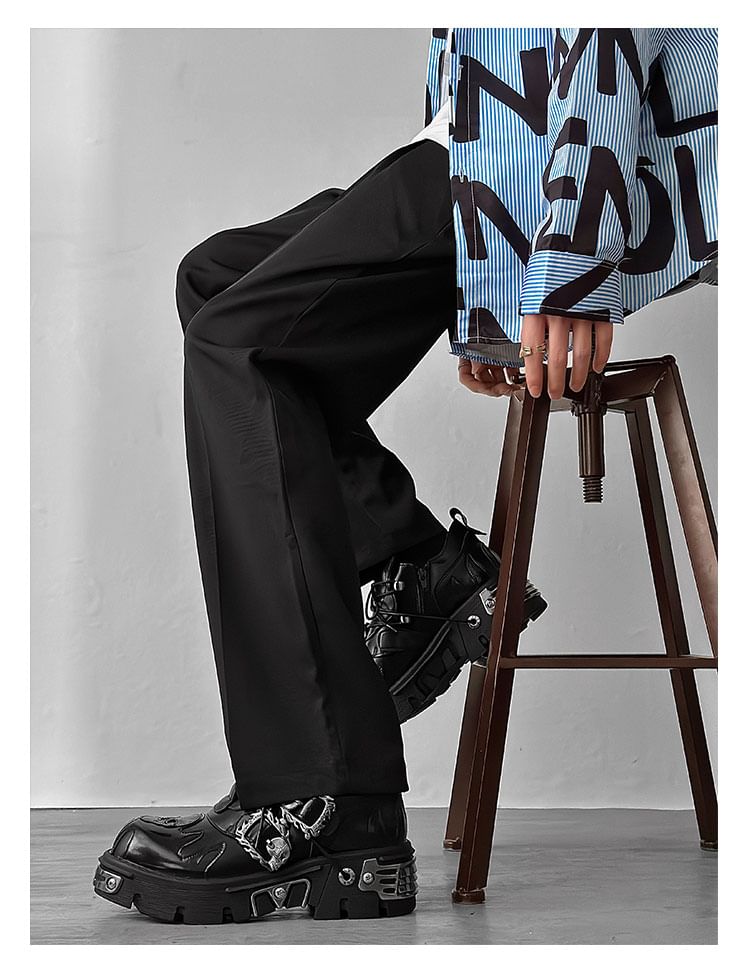 Malnia Home - Punk Platform Buckled Lace Ups
