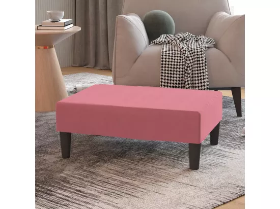 Repose-pied Rose 78x56x32 cm Velours