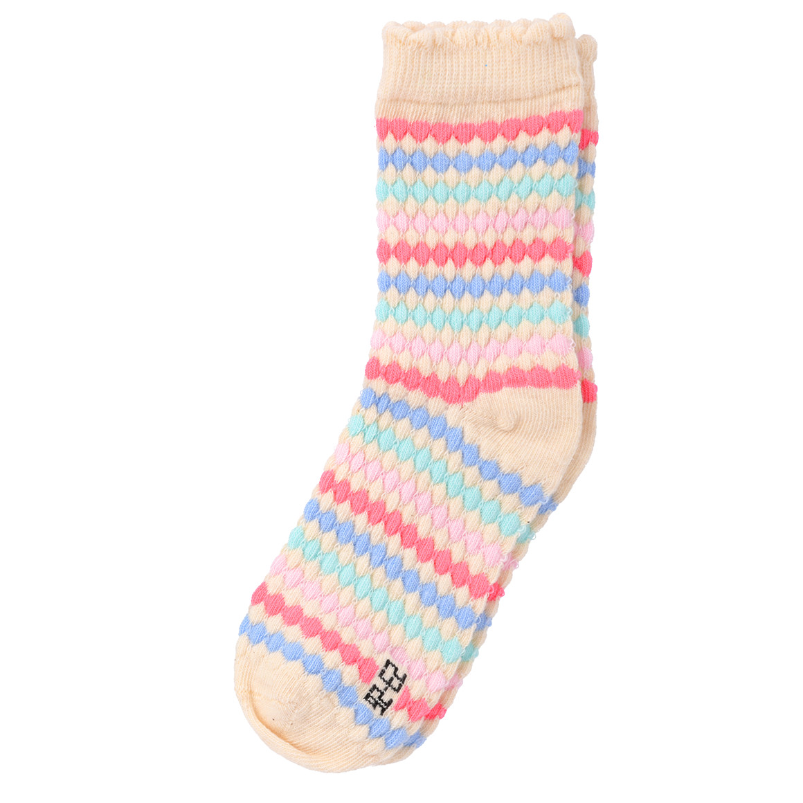 Topolino 3 Paar Mädchen Socken in Pastellfarben rosa / creme / mint