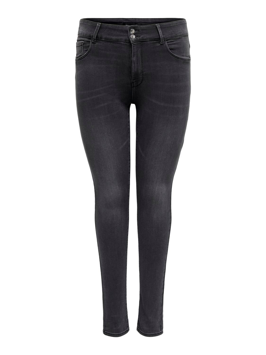 CARSTORM Hohe Taille Skinny Fit Jeans Washed Black