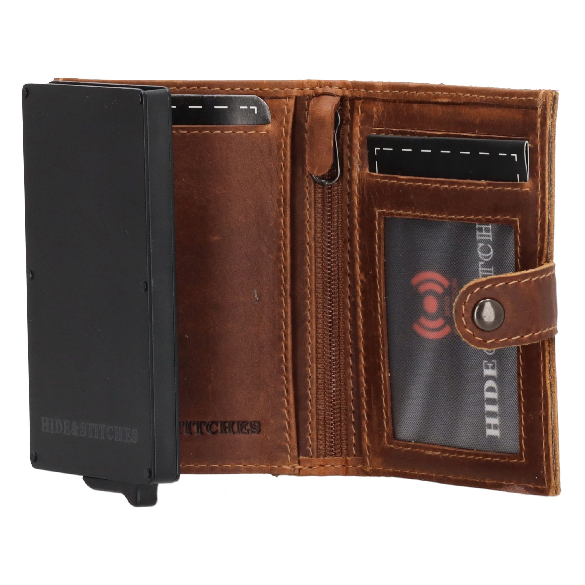 Hide & Stitches Japura Safety Wallet Cognac