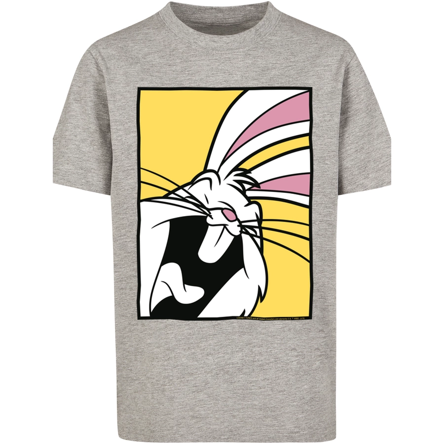 F4NT4STIC T-Shirt Looney Tunes Bugs Bunny Laughing heather grey