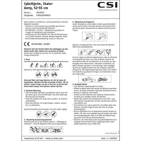 Csi skaterhjelm - army