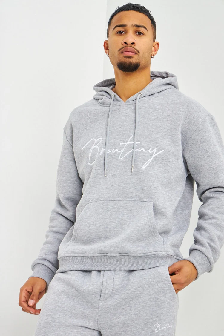 Sweat à capuche gris Brentiny