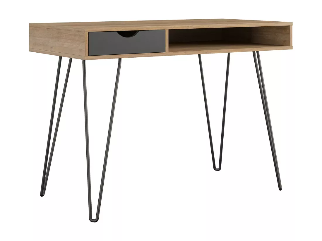 Concord | Bureau avec 1 tiroir en aspect bois naturel