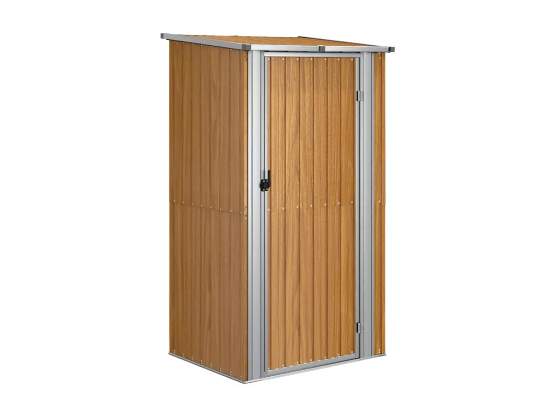 Abri de jardin Marron 118,5x97x209,5 cm Acier galvanisé