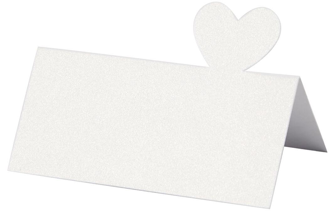 Tischkarte Herz 8 x 8.5 cm, 20 Stück, ChamoisPlatzkarten