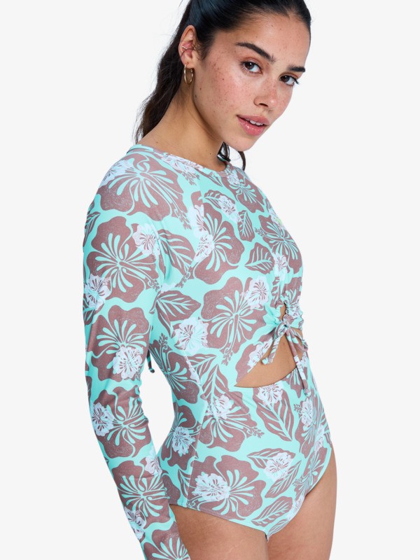 Beach Essentials Maillot une pièce manches longues Marron Femme