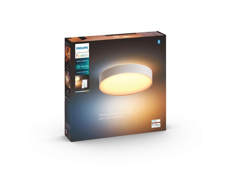 Philips Hue White Amb. Devere Deckenleuchte M weiss 1900 lm Deckenleuchte für Badezimmer