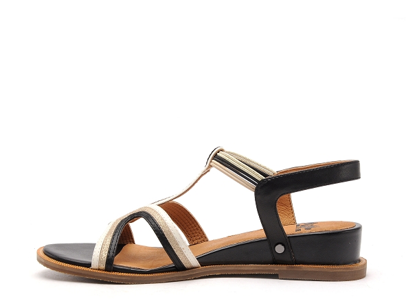 Mamzelle nu pieds plats femme omea noir