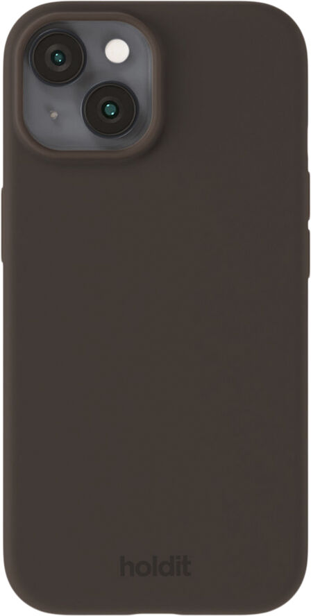 HoldIt Silicone Case iPhone 15 Mørkebrun