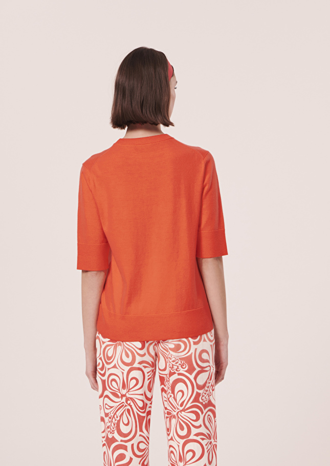 Pull Paolinecorail en laine et coton