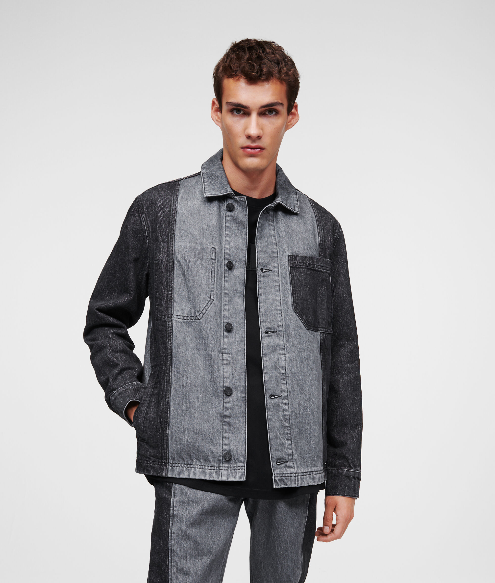 VESTE EN JEAN BICOLORE