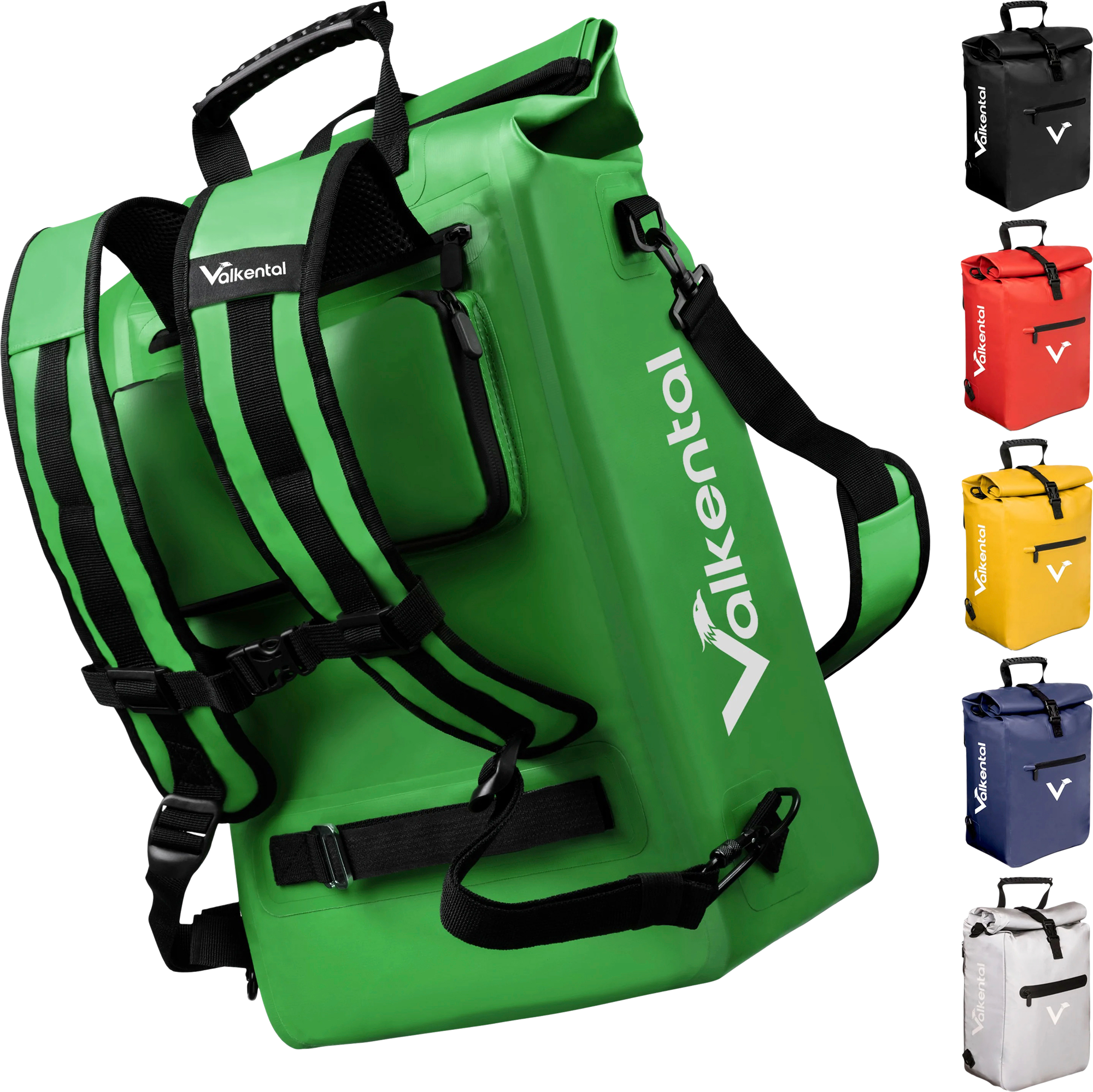Valkental ValkOne 3-in-1 Fahrradtasche 25 Liter grün