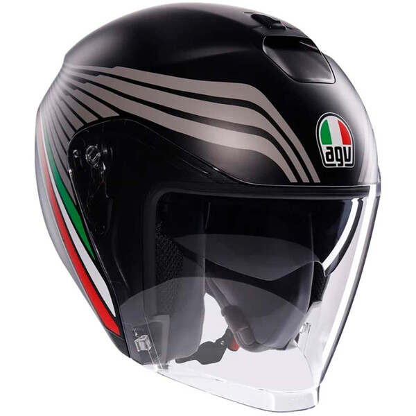 AGV - Casque Irides Bologna Noir / Gris / Rouge / Vert / Mat