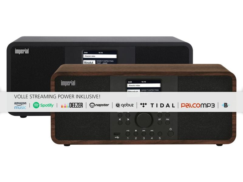 Imperial DAB  Radio Dabman i205 Schwarz Hybrid-Stereo-Radio für Internet-, DAB , UKW-Radioempfang, mit umfangreichem Streamingportal, Bluetooth 5.0, UPnP und vielen benutzerfreundlichen Features