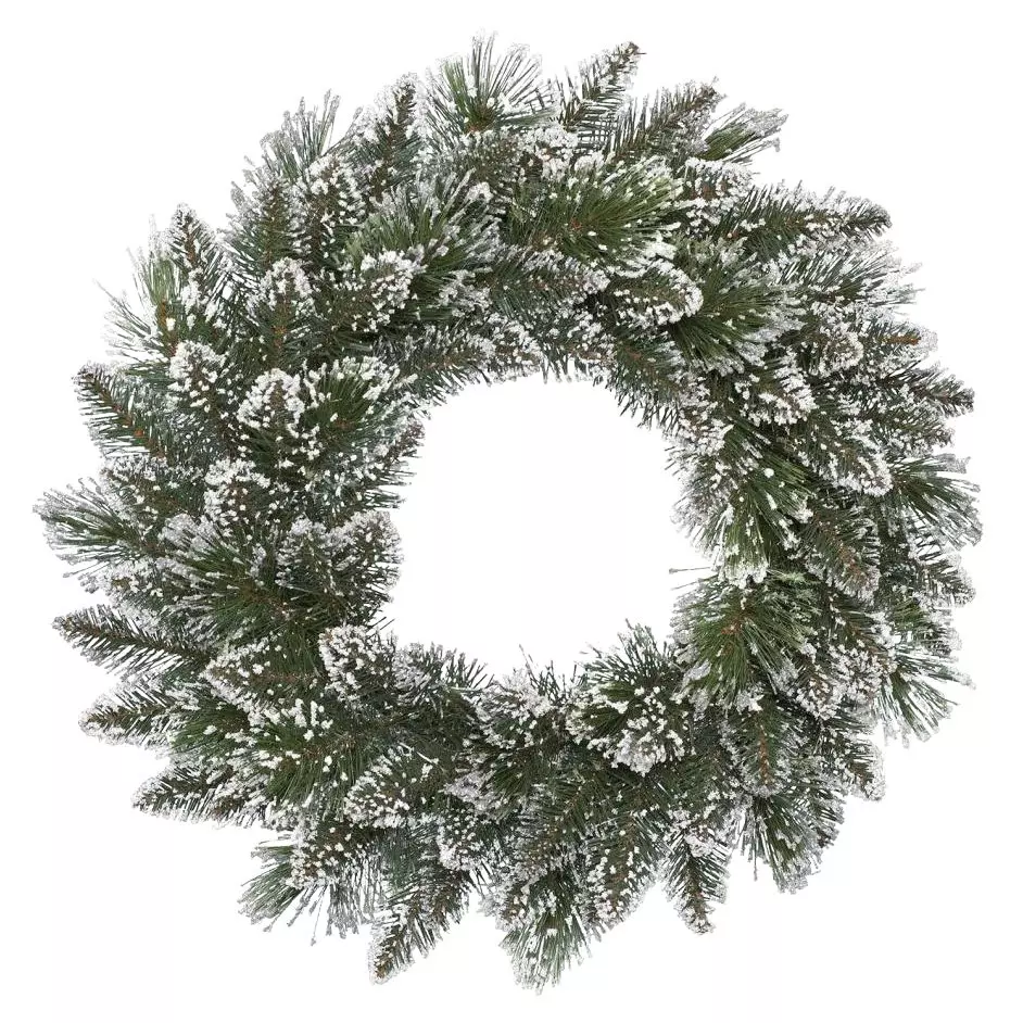 Couronne de Noël sapin (D50 cm) Finley Vert enneigé