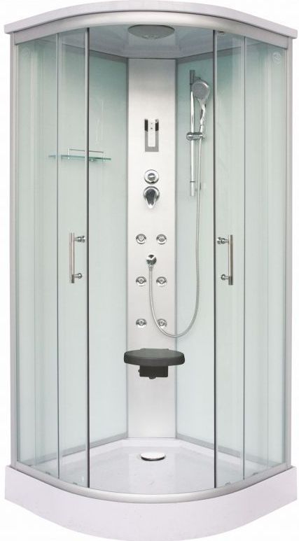 Badstuber - Scala - Douchecabine - Wit - Thermostaatkraan - 90x90cm