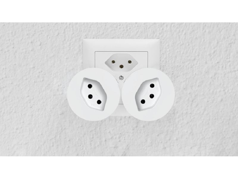 STEFFEN Matter-Zwischenstecker T12 / T13 - Weiss Zwischenstecker für Haushaltsgeräte