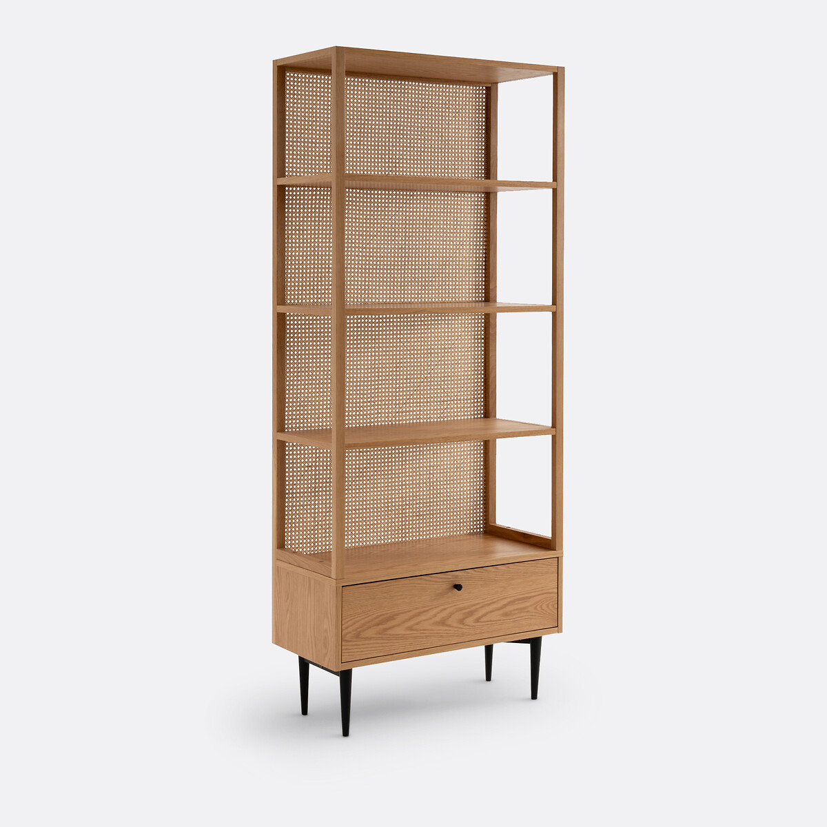 LA REDOUTE INTERIEURS<br>Estante em carvalho e rattan, Noya